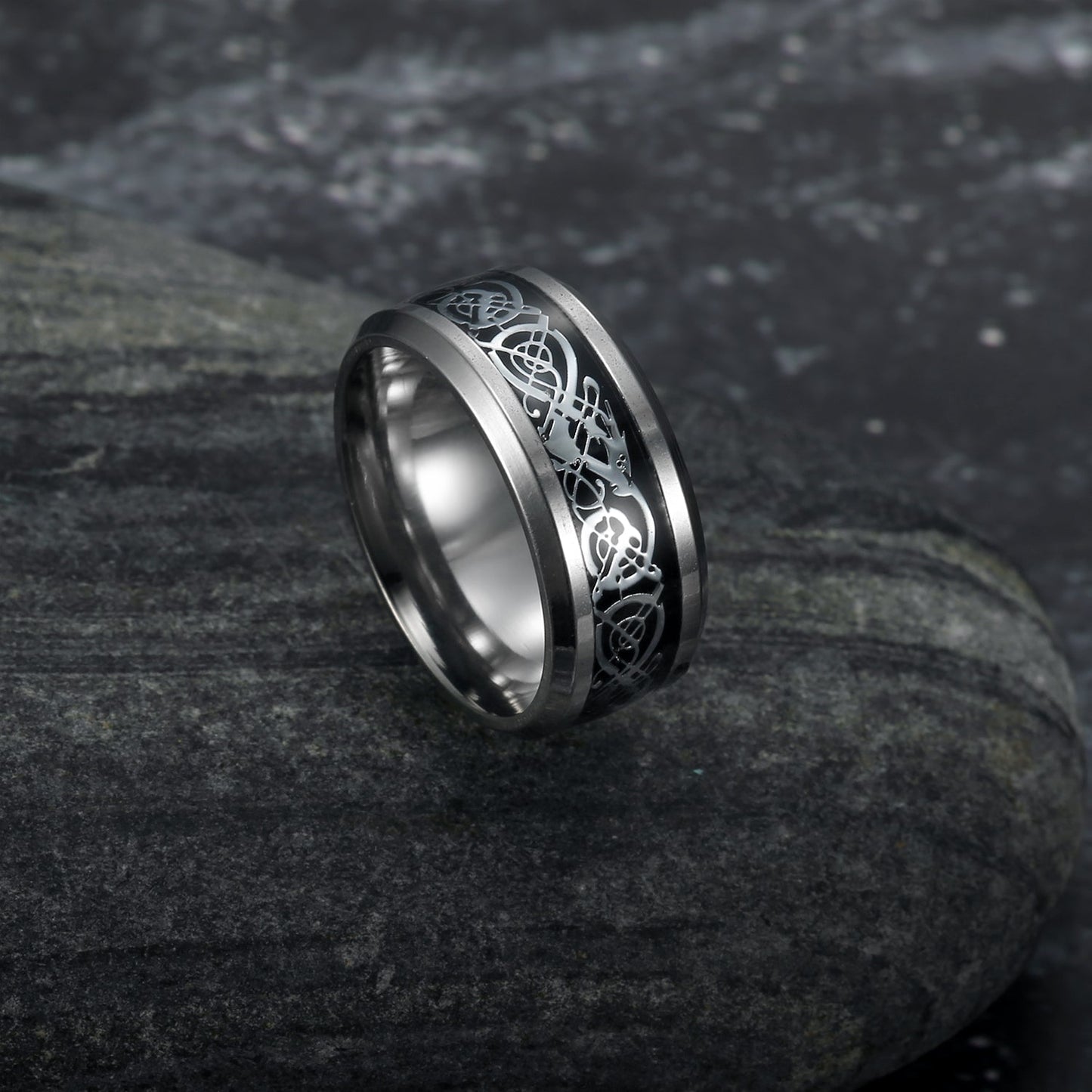 Nordic Pride Basilisk Scale Wedding Ring