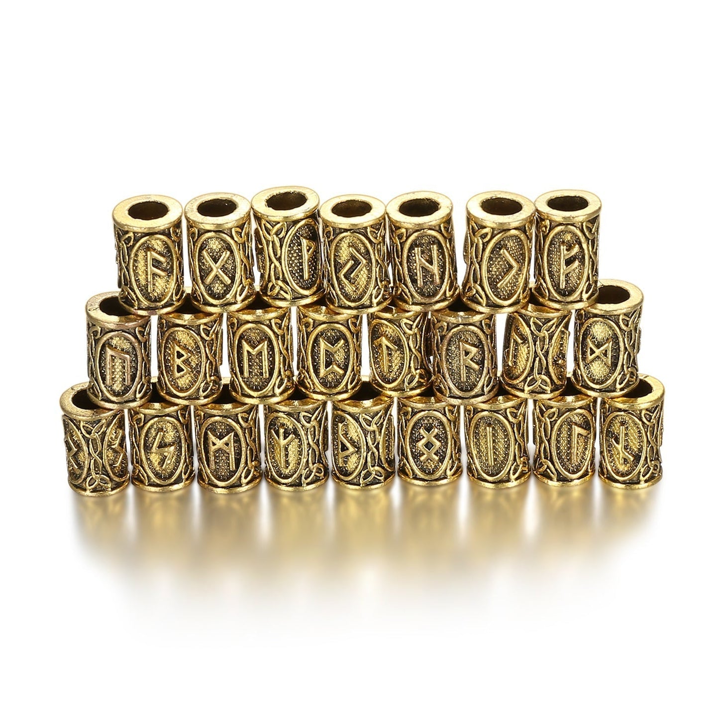 Nordic Pride 24 Piece - Nordic Runes Hair & Beard Ornaments Set