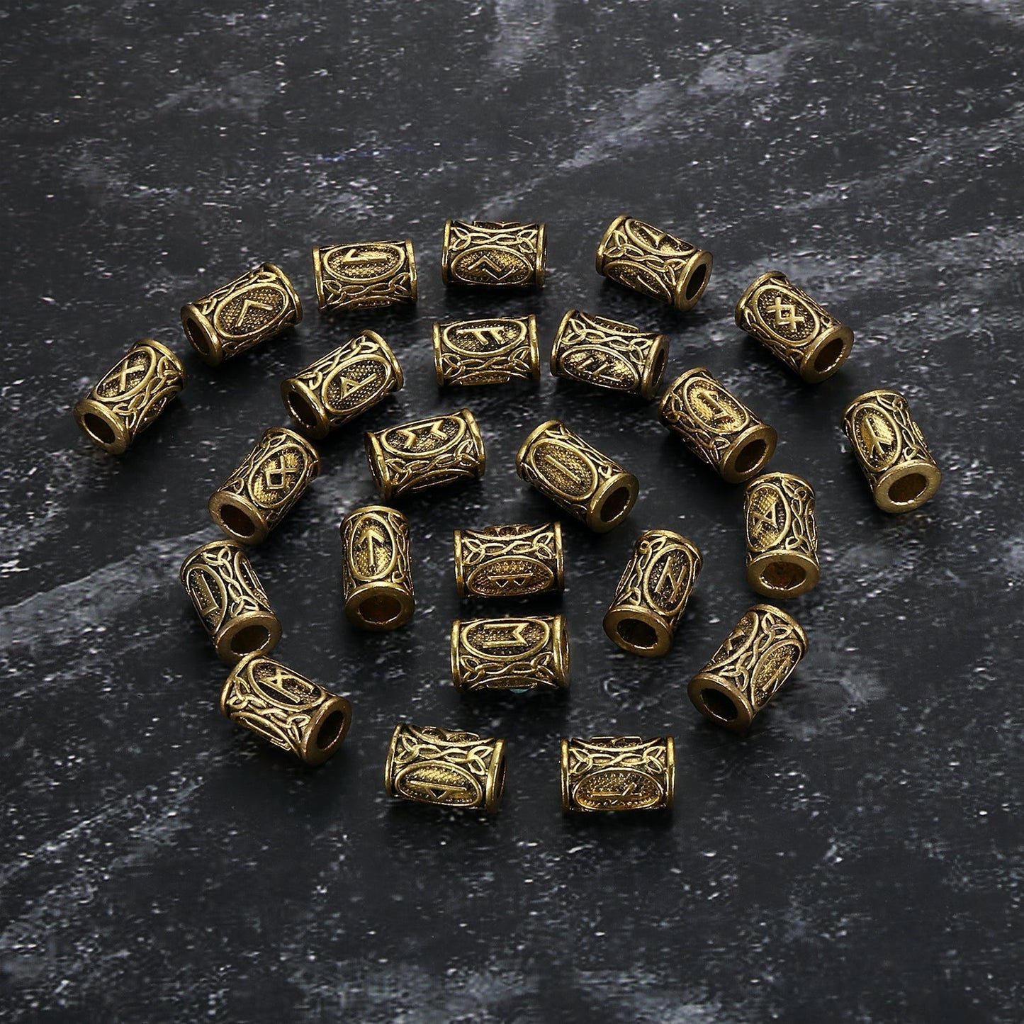 Nordic Pride 24 Piece - Nordic Runes Hair & Beard Ornaments Set