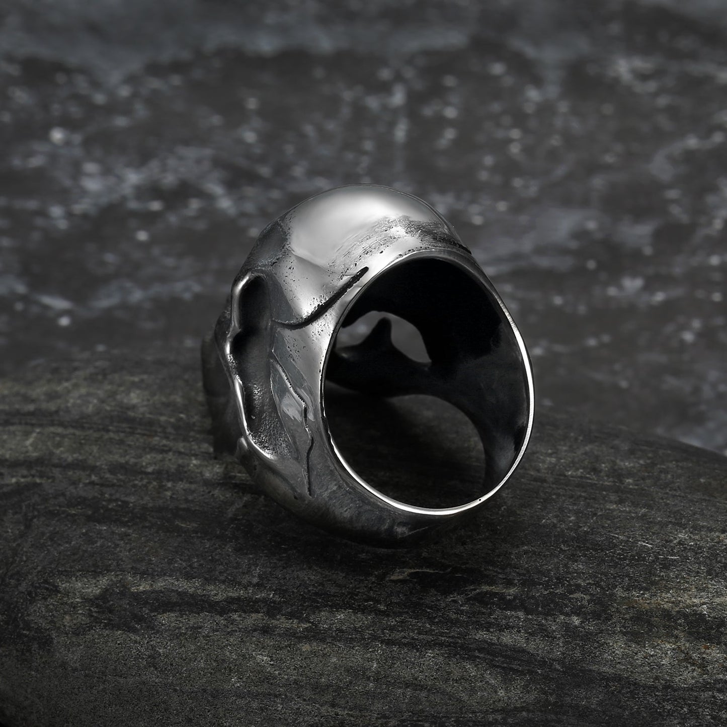 Nordic Pride Handcrafted Stainless Steel Skull Ring