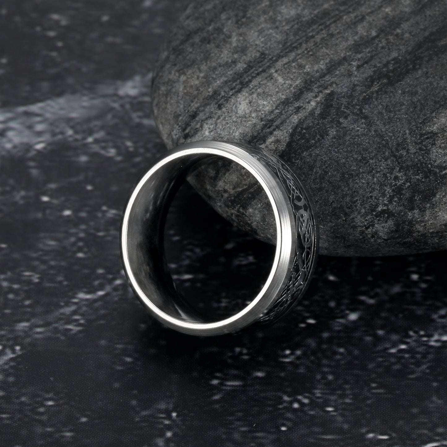 Nordic Pride Basilisk Scale Wedding Ring