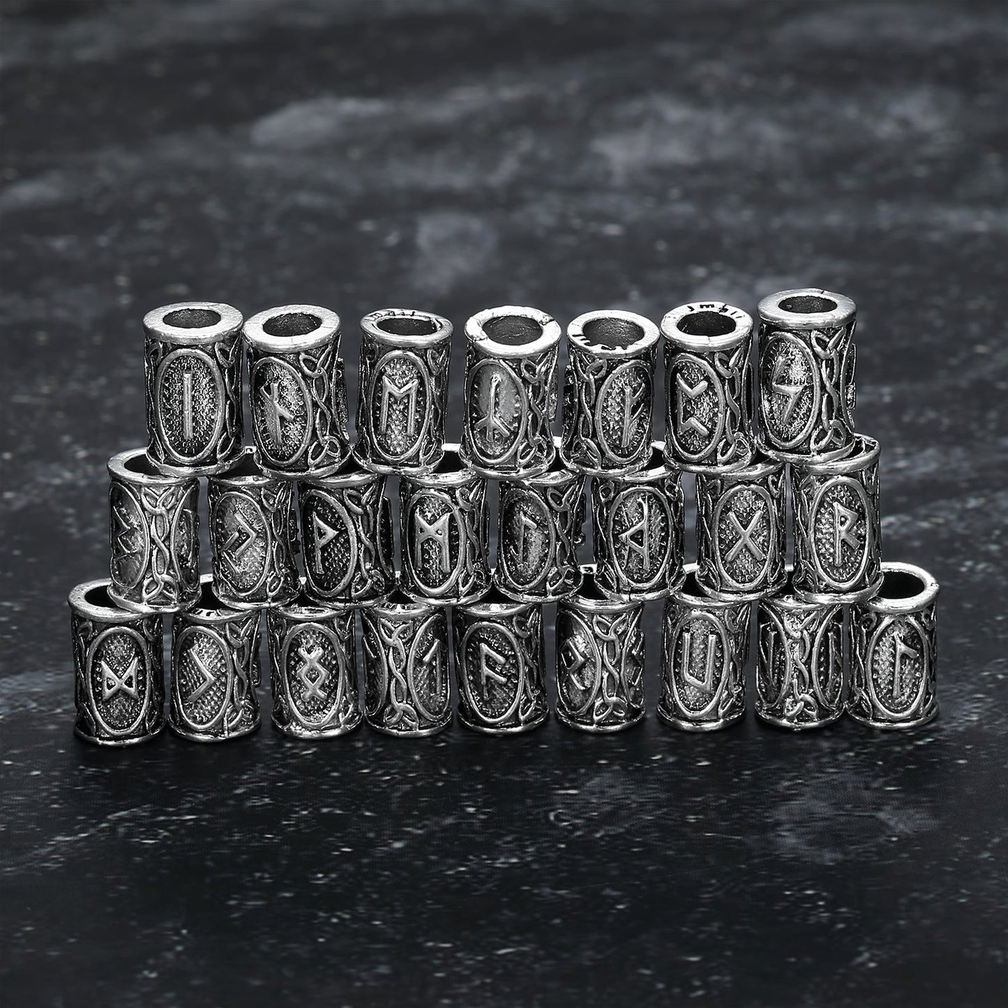 Nordic Pride 24 Piece - Nordic Runes Hair & Beard Ornaments Set