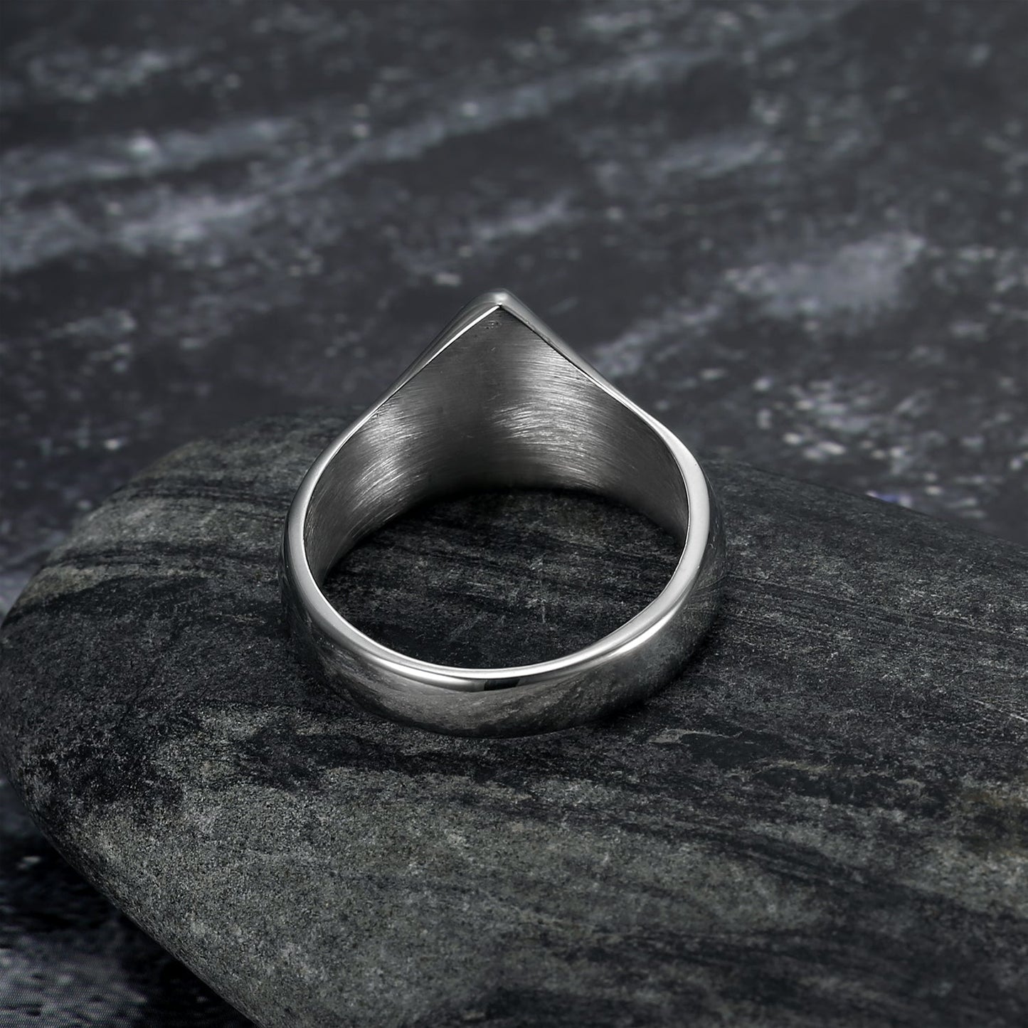 Nordic Pride Handcrafted Stainless Steel Triangular Valknut Symbol Ring
