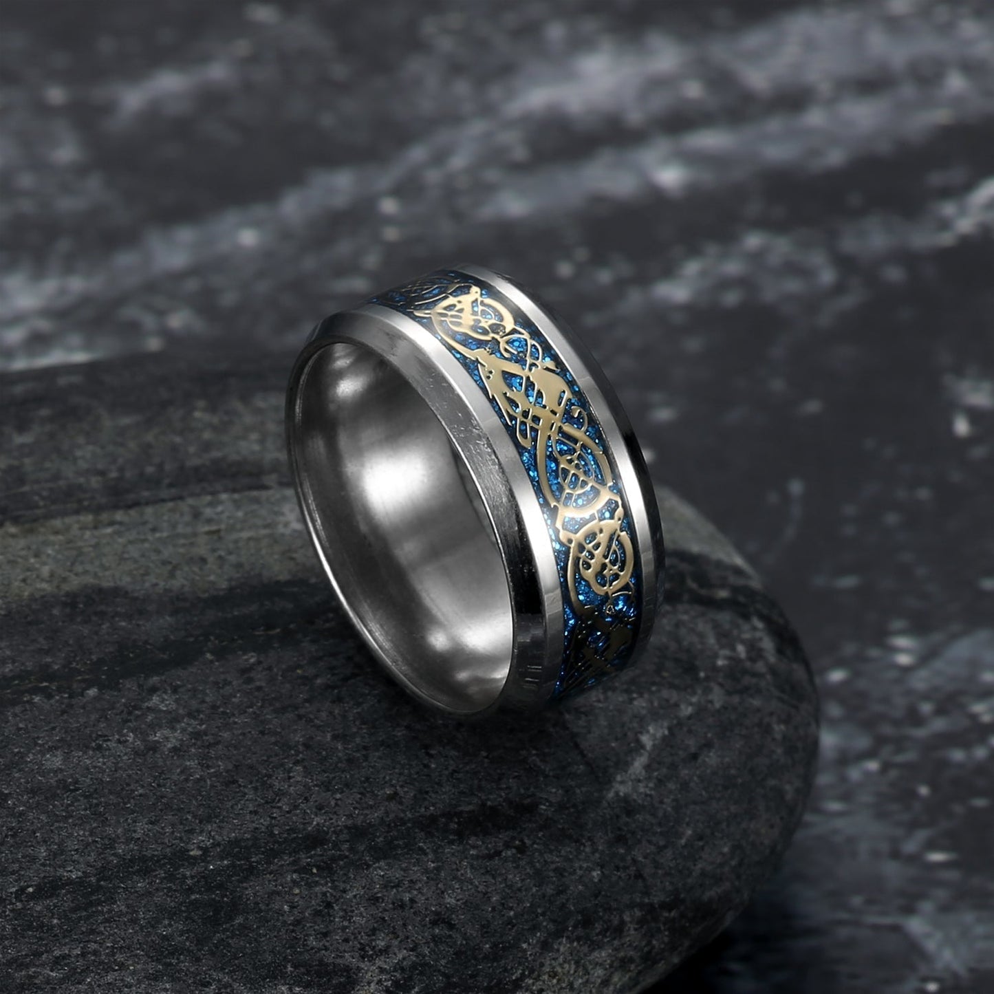 Nordic Pride Basilisk Scale Wedding Ring