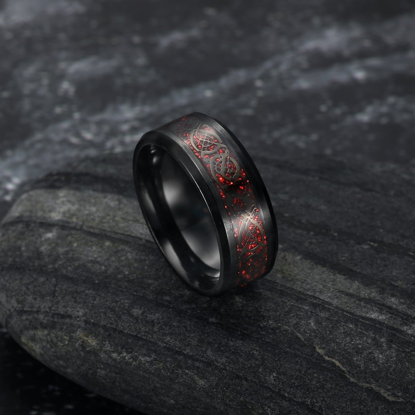 Nordic Pride Basilisk Scale Wedding Ring