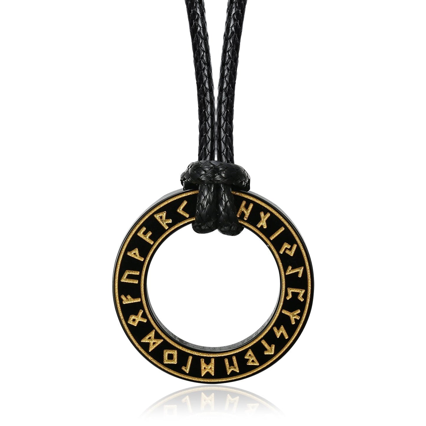 Nordic Pride Circular Horn Rune Pendant & Chain