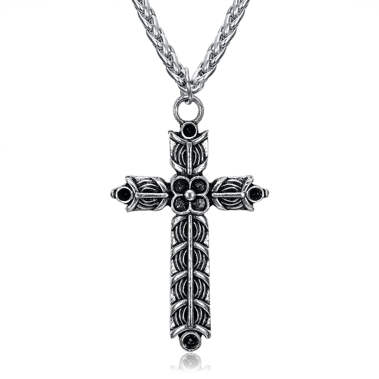 Nordic Pride Handcrafted Stainless Steel Athelstan's Cross Pendant & Chain