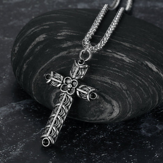 Nordic Pride Handcrafted Stainless Steel Athelstan's Cross Pendant & Chain