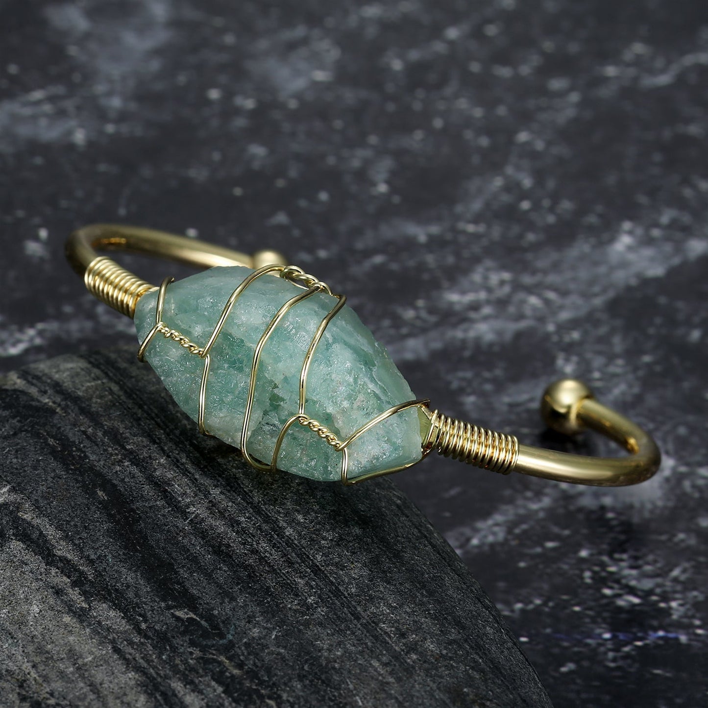 Nordic Pride Natural Gemstone Bangle