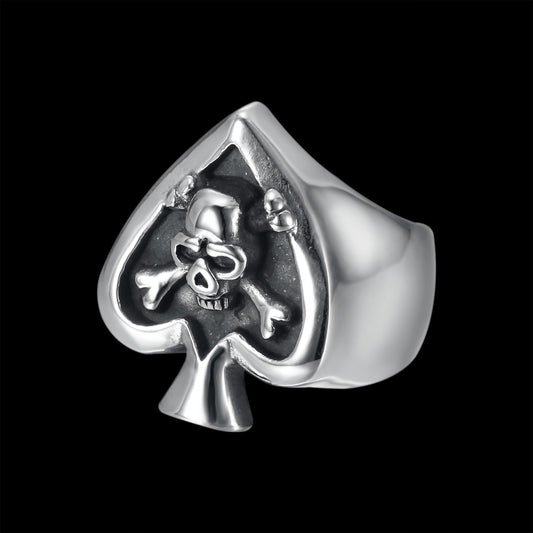 SKULL OF SPADE RING