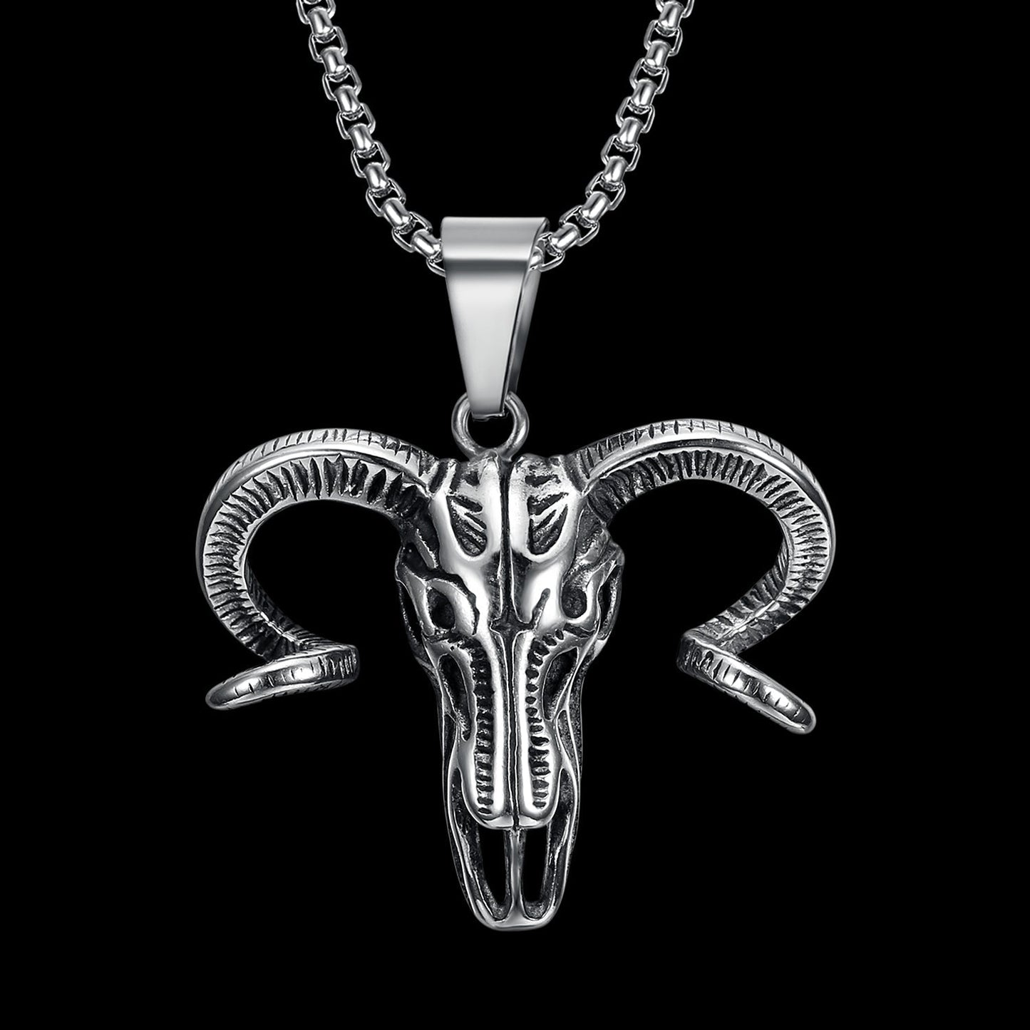 GOAT SKULL HEAD NECKLACE