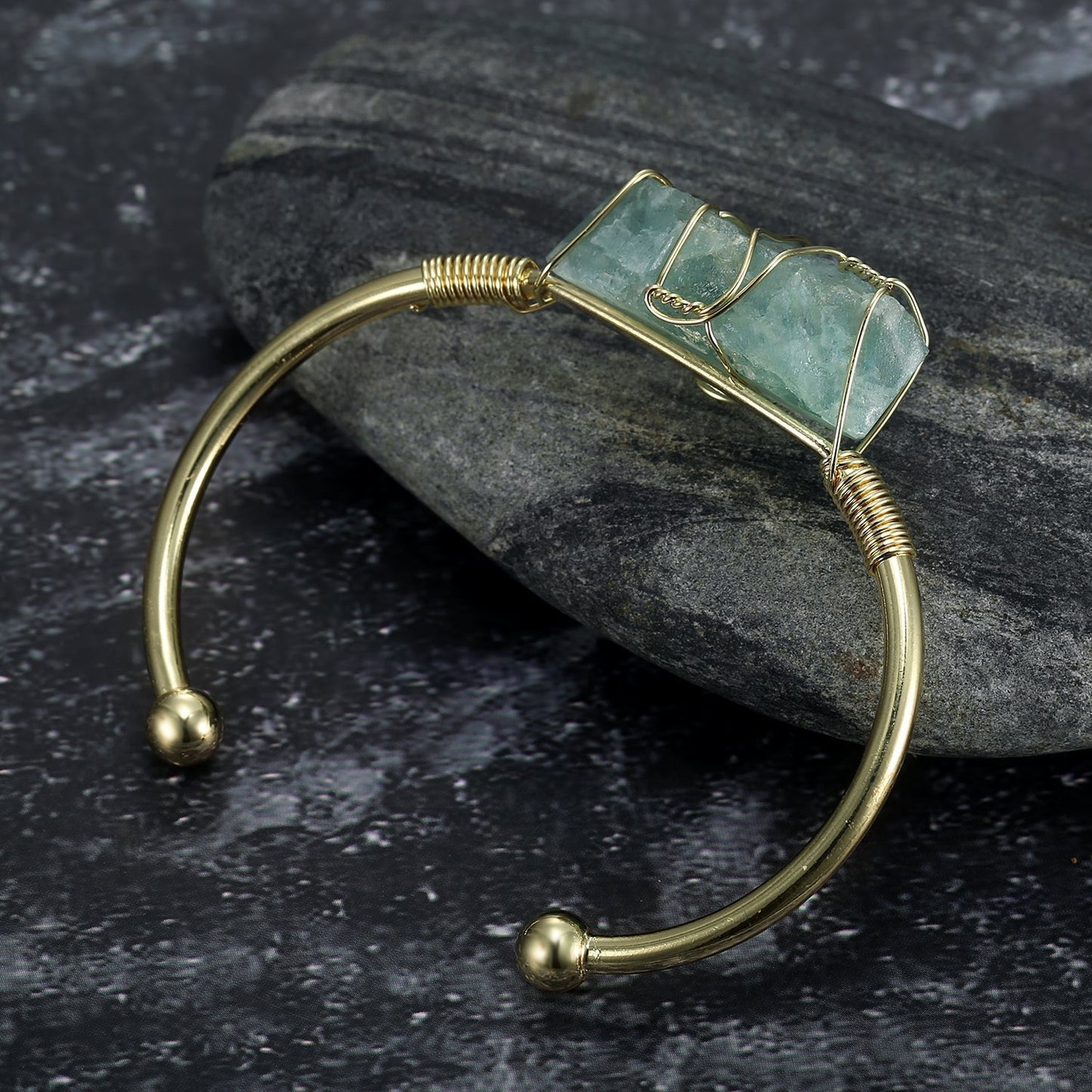 Nordic Pride Natural Gemstone Bangle