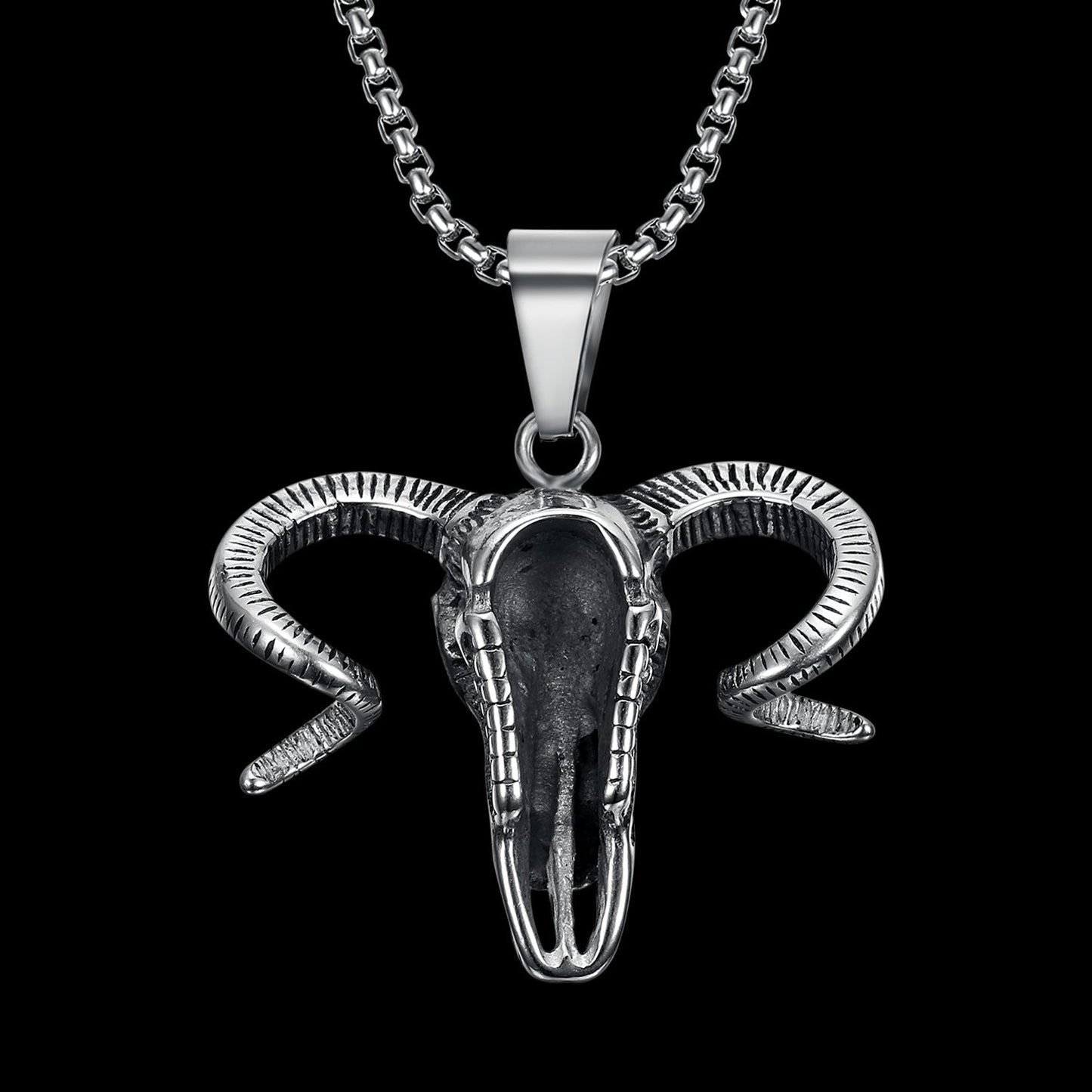 GOAT SKULL HEAD NECKLACE