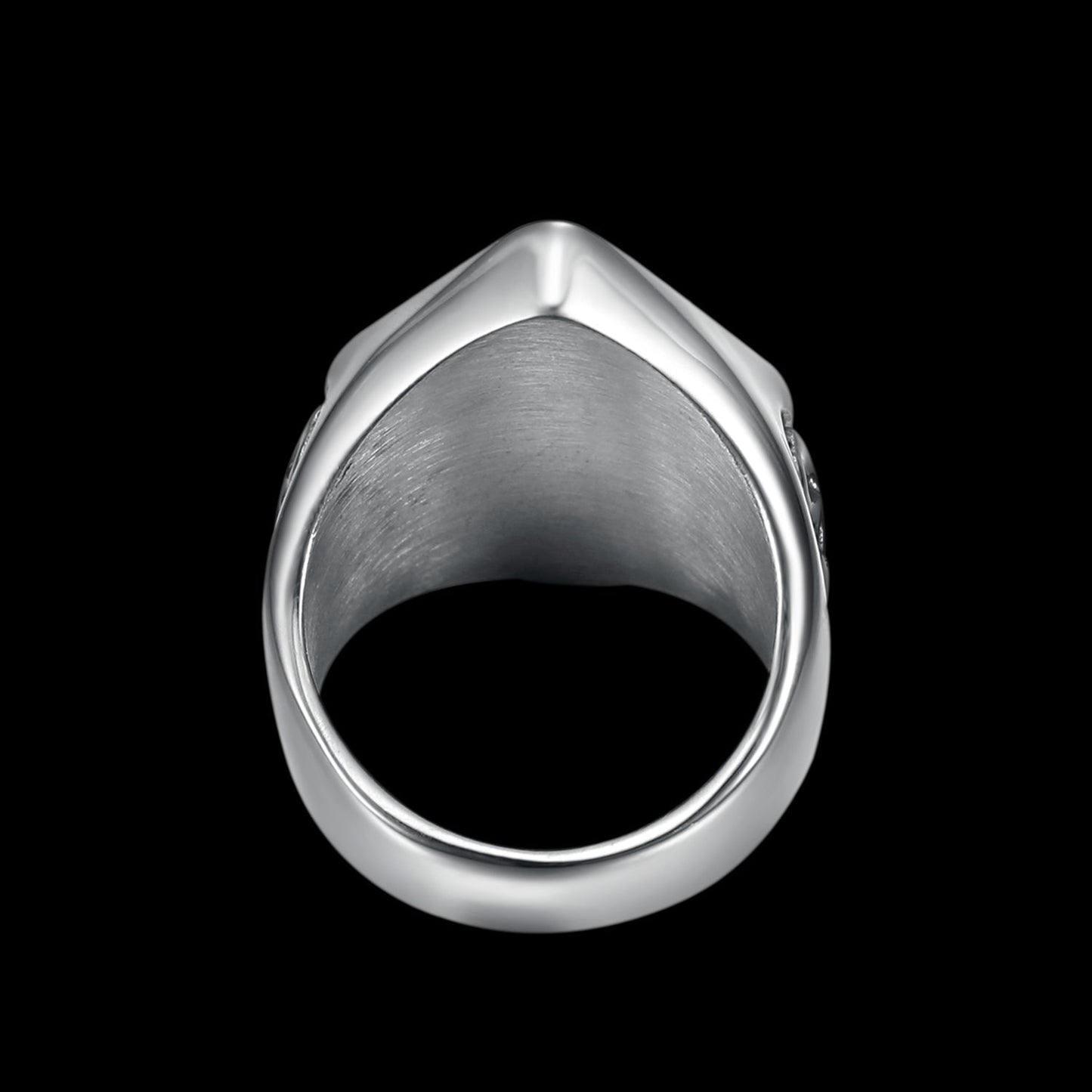 LUCKY 13 SILVER SKULL RING