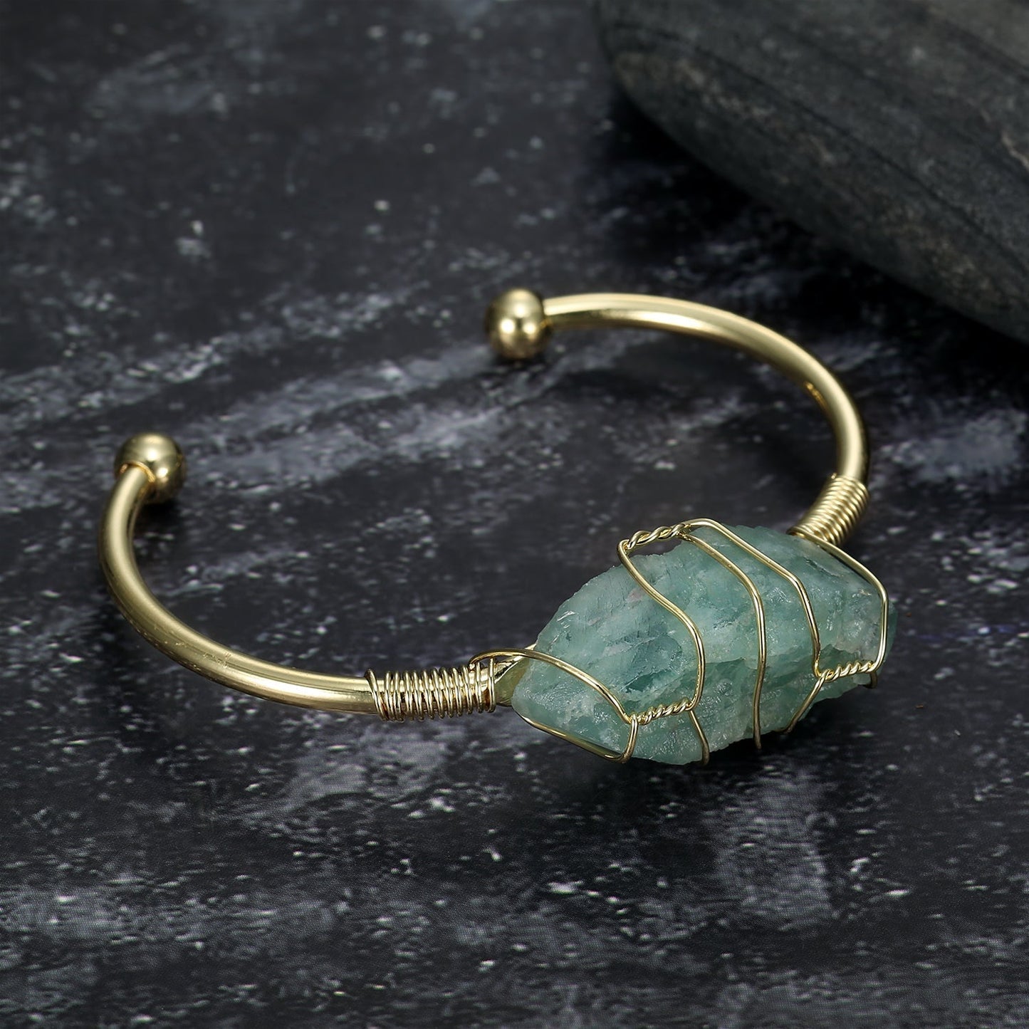 Nordic Pride Natural Gemstone Bangle
