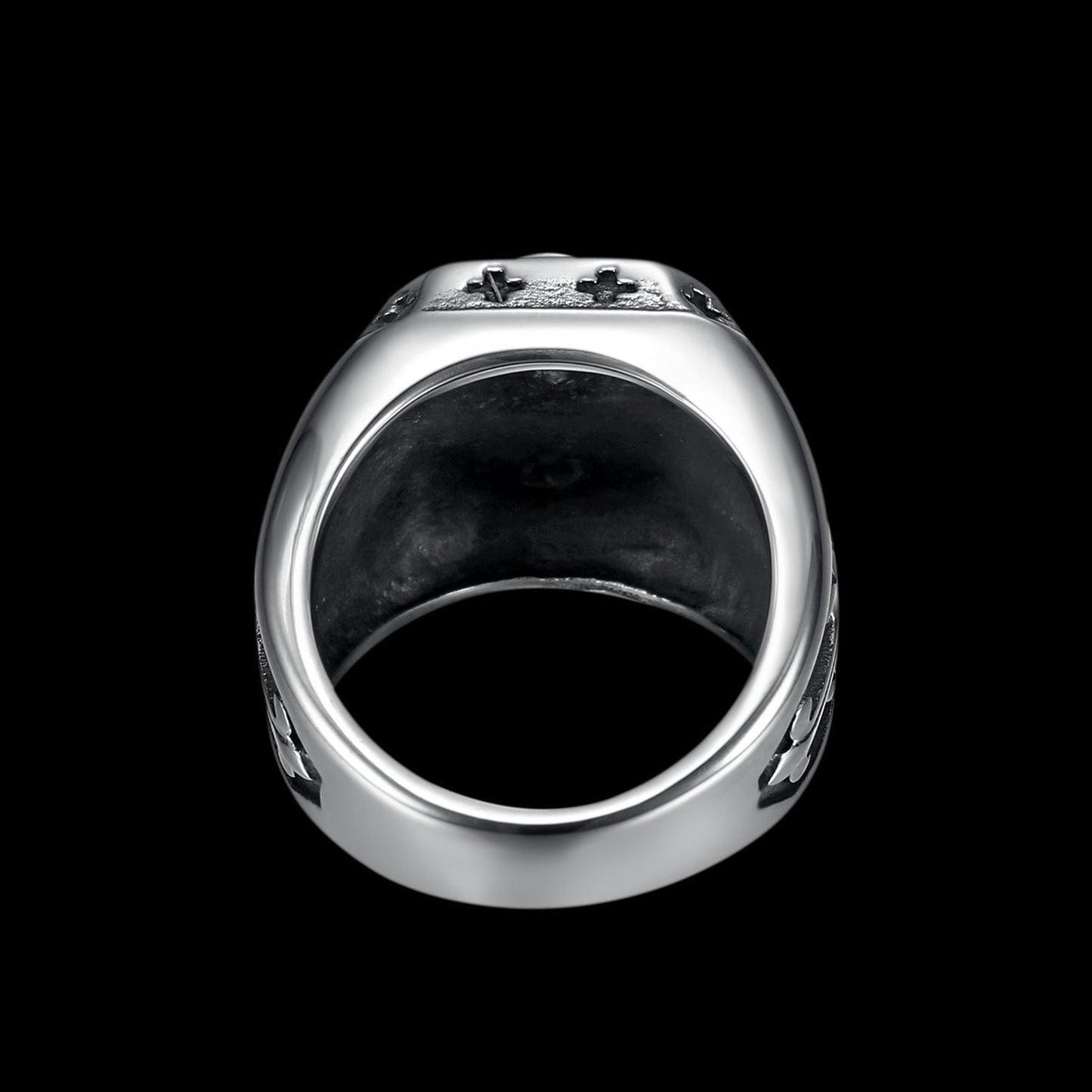 SILVER SAINT SKULL RING