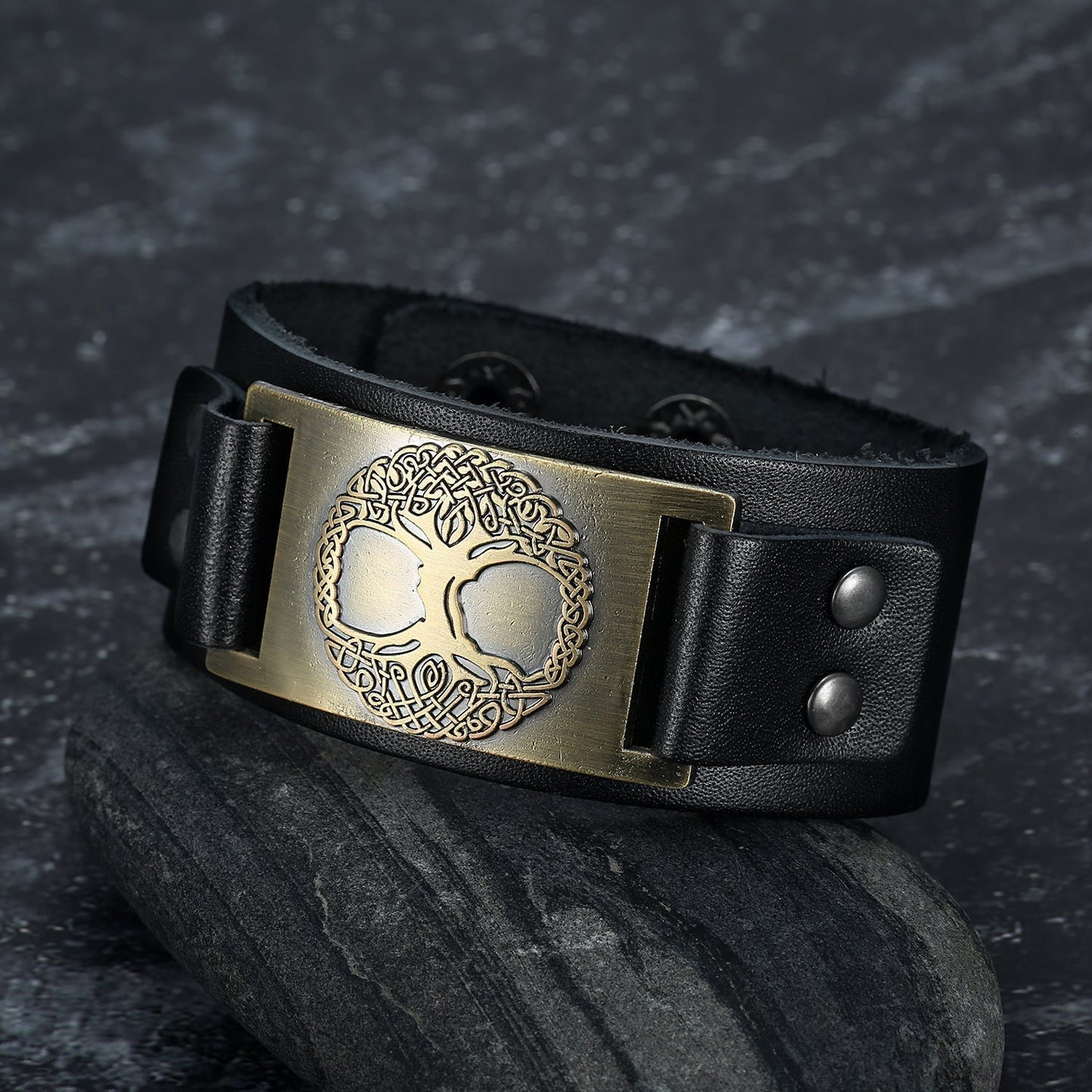 Nordic Pride Leather Nordic Celtic Tree of Life Arm Cuff