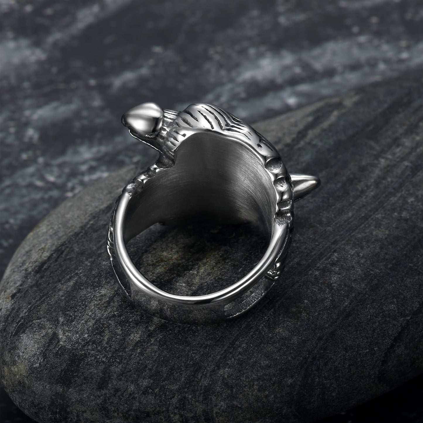 Nordic Pride Handcrafted Stainless Steel Twin Raven Ring