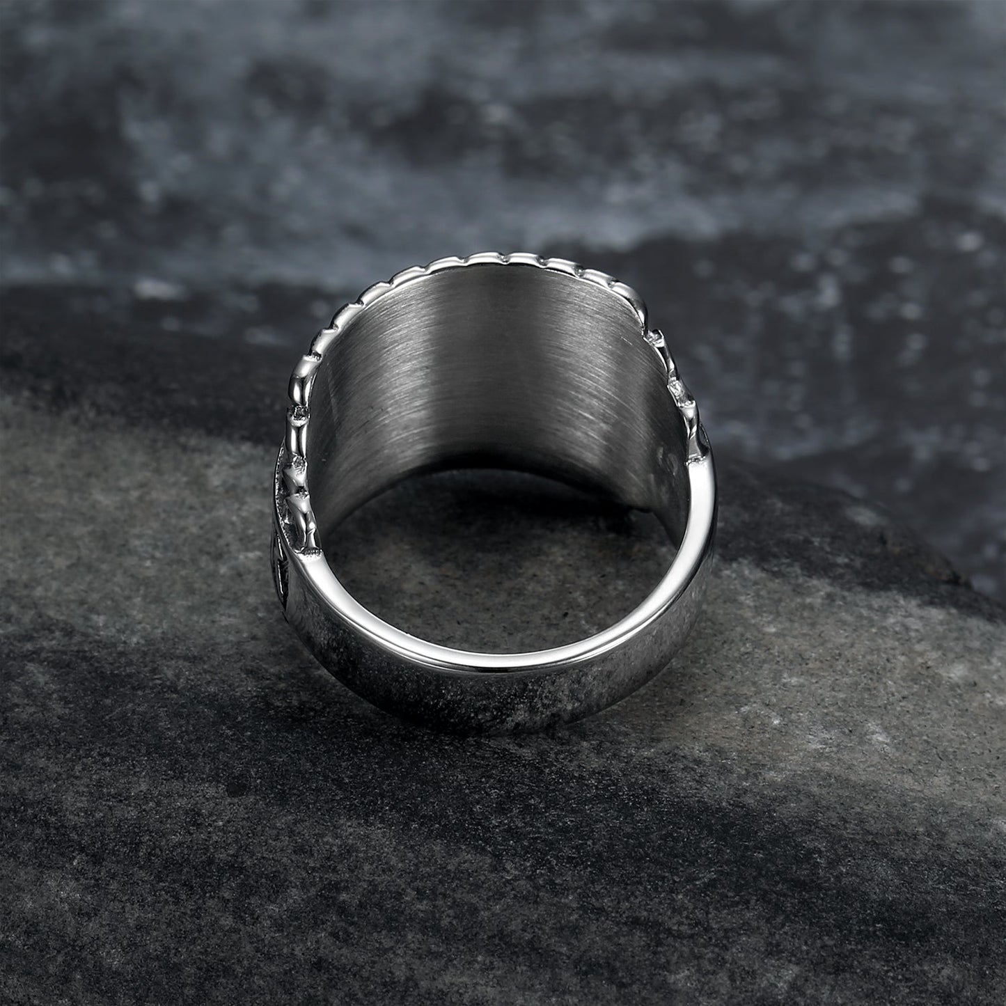 Nordic Pride Handcrafted Stainless Steel Nordic Rune Ring