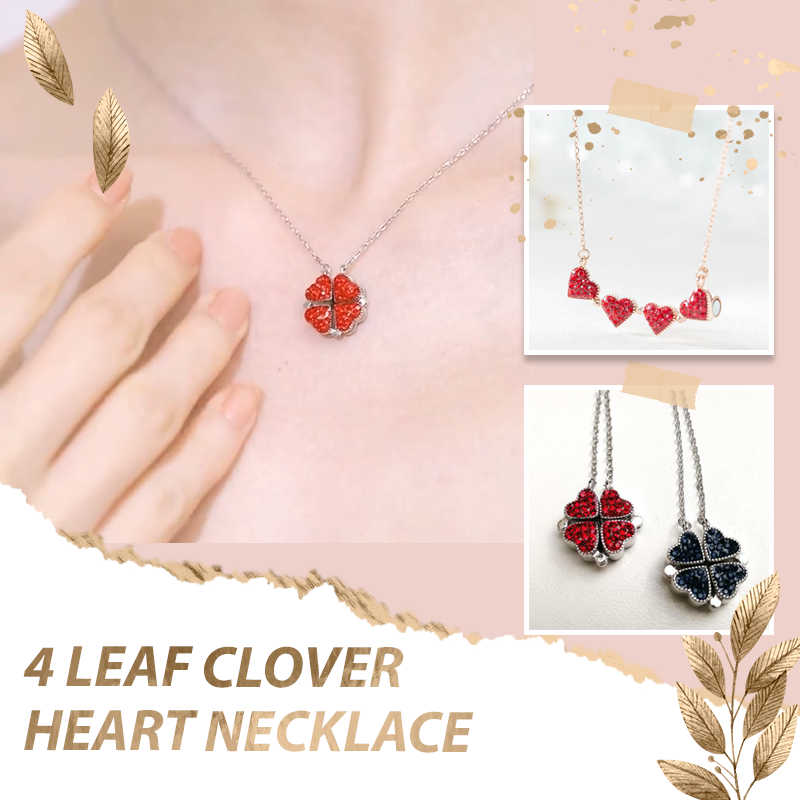 4 Leaf Clover Heart Necklace