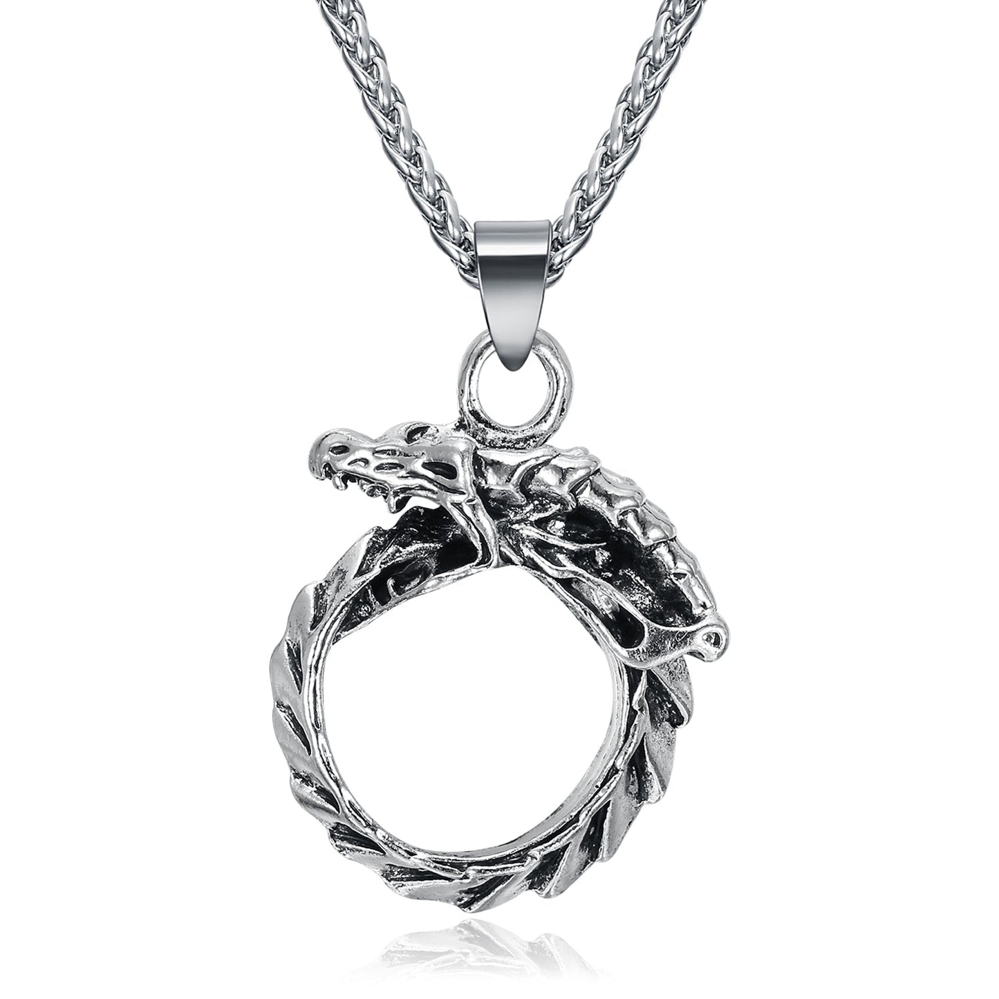 Nordic Pride Handcrafted Stainless Steel Jormungand Pendant