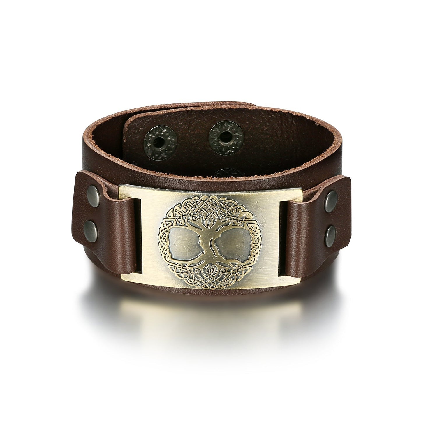 Nordic Pride Leather Nordic Celtic Tree of Life Arm Cuff