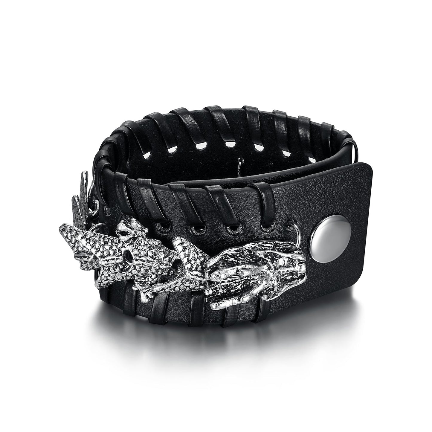 Nordic Pride Leather Basilisk Cuff