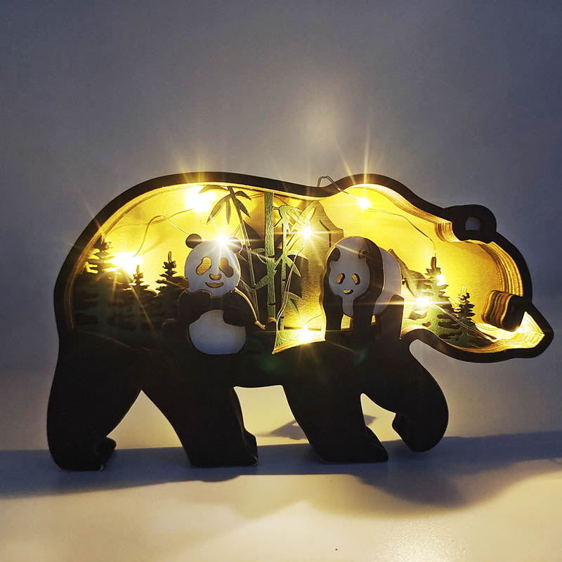 Walking Panda  Carving Handcraft Gift