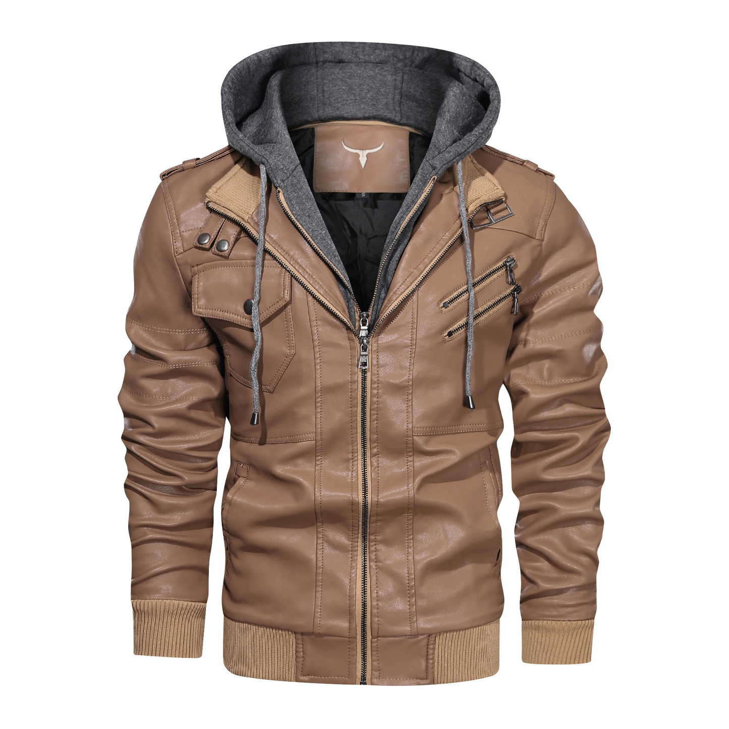 Premium Hooded Vindictation Leather Jacket