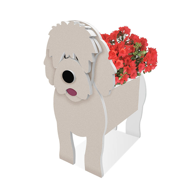 White Golden Doodle Planter AP063