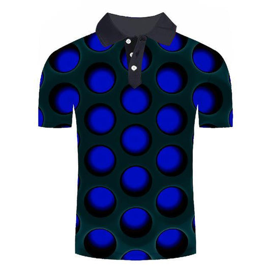 Reginald Golf Cooltech Loud Disco Shirt (Blue)