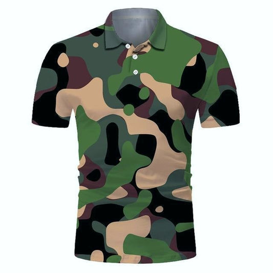 Reginald Golf Cooltech Boldly Loud Shirts (Forest Camo)