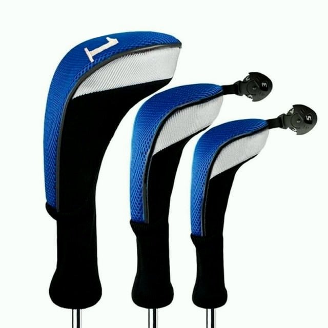 Reginald Golf Classic Wood Clubhead Covers (Blue) (One Driver, One Fairway Wood, One Hybrid)