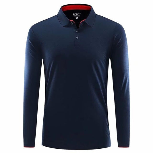 Reginald Golf High-Performance LS Shirt (Navy)