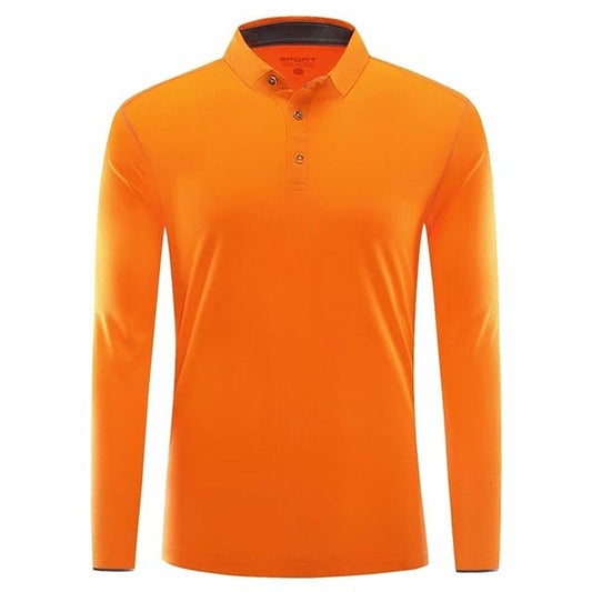 Reginald Golf High-Performance LS Shirt (Orange)