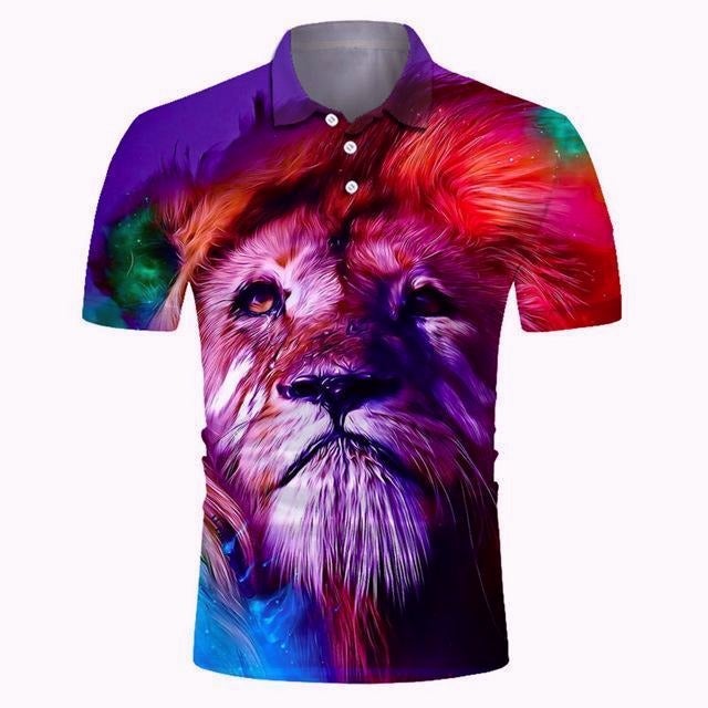 Reginald Golf Cooltech Digital Art Loud Shirt (King Of The Jungle)